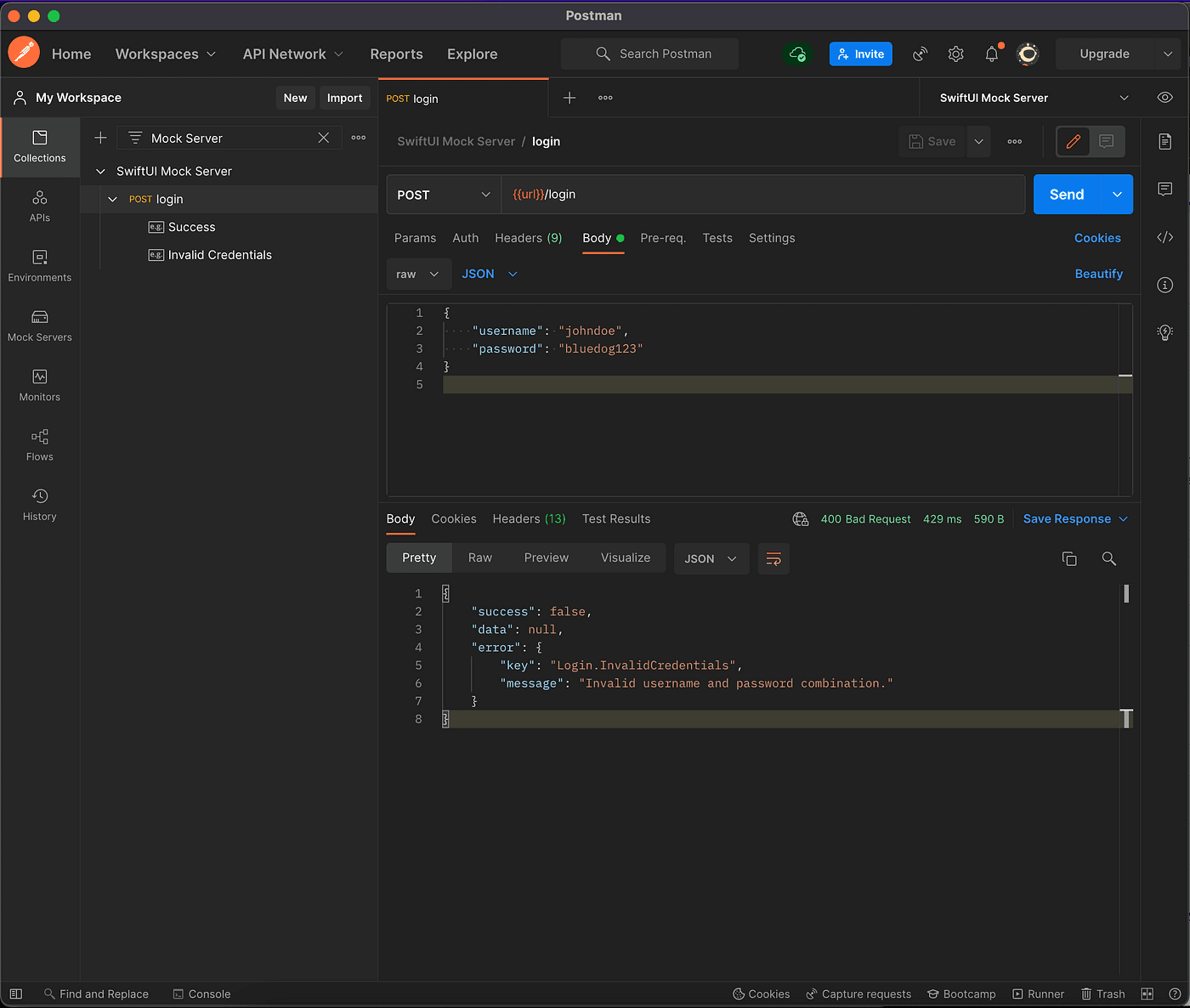 Build your first SwiftUI app (Part 4): Set up a mock server with Postman