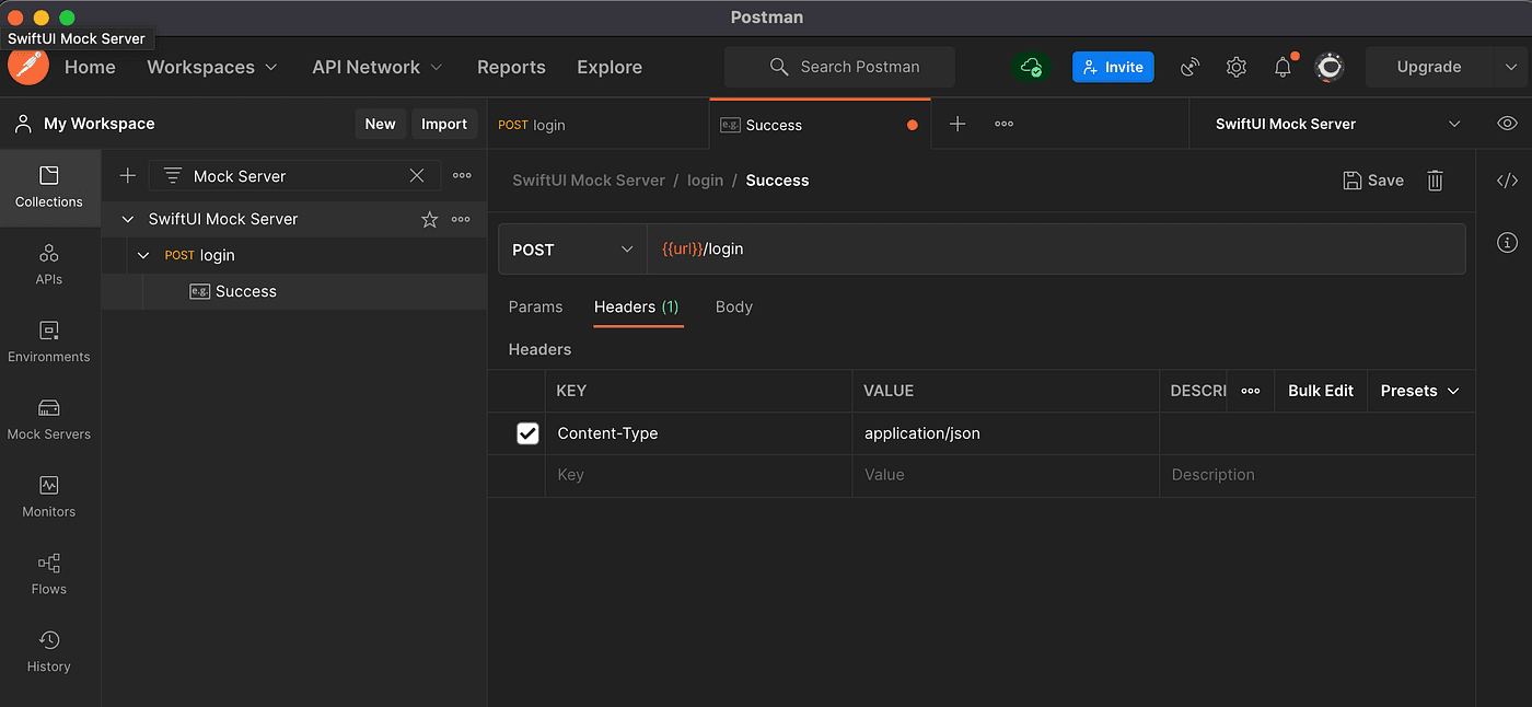 Build your first SwiftUI app (Part 4): Set up a mock server with Postman