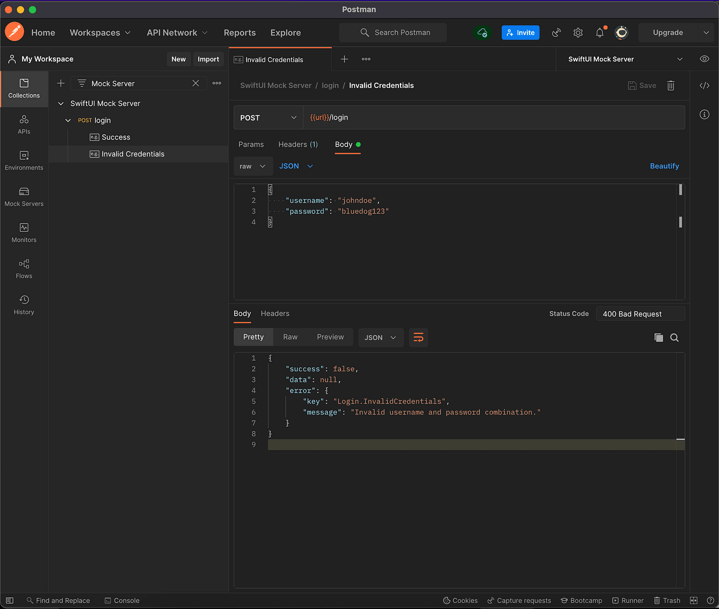 Build your first SwiftUI app (Part 4): Set up a mock server with Postman