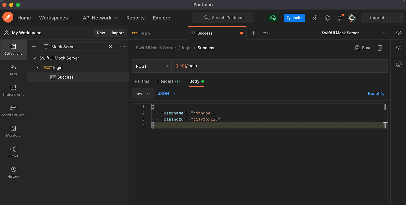 Build your first SwiftUI app (Part 4): Set up a mock server with Postman
