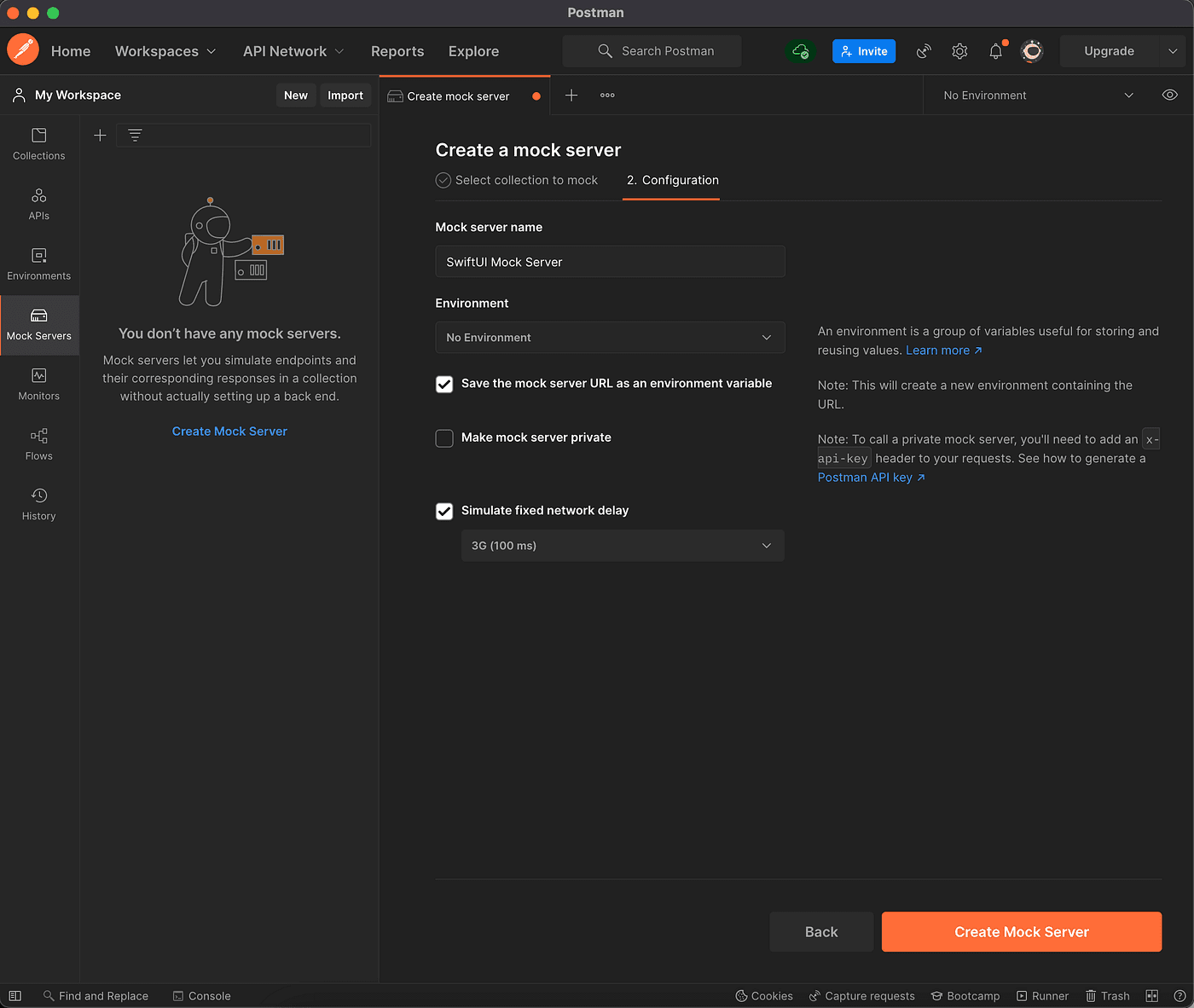 Build your first SwiftUI app (Part 4): Set up a mock server with Postman