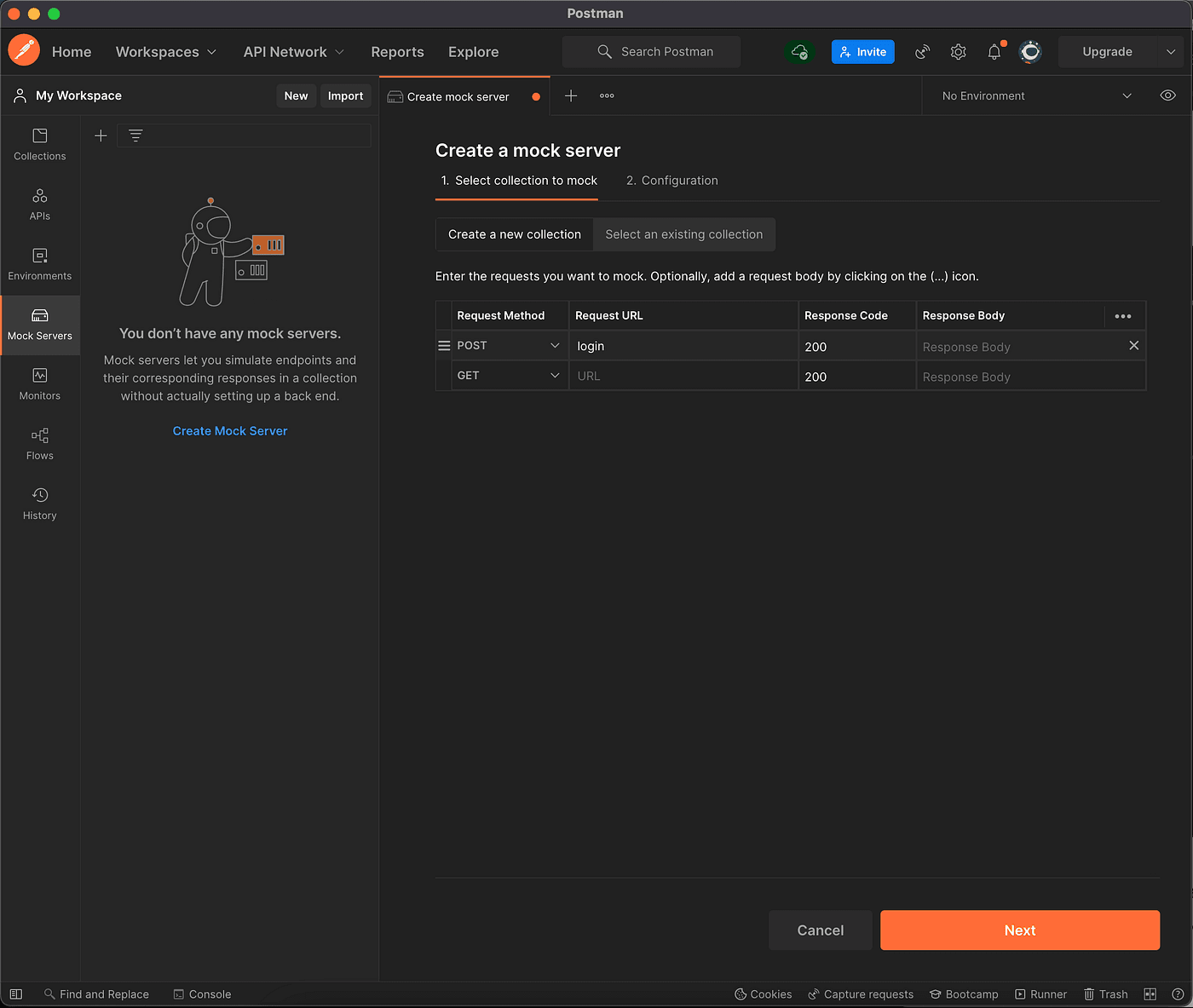 Build your first SwiftUI app (Part 4): Set up a mock server with Postman