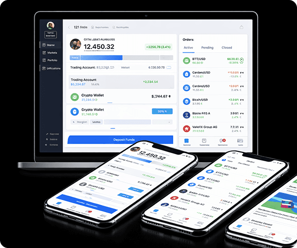 Forex/CFDs platform app interface