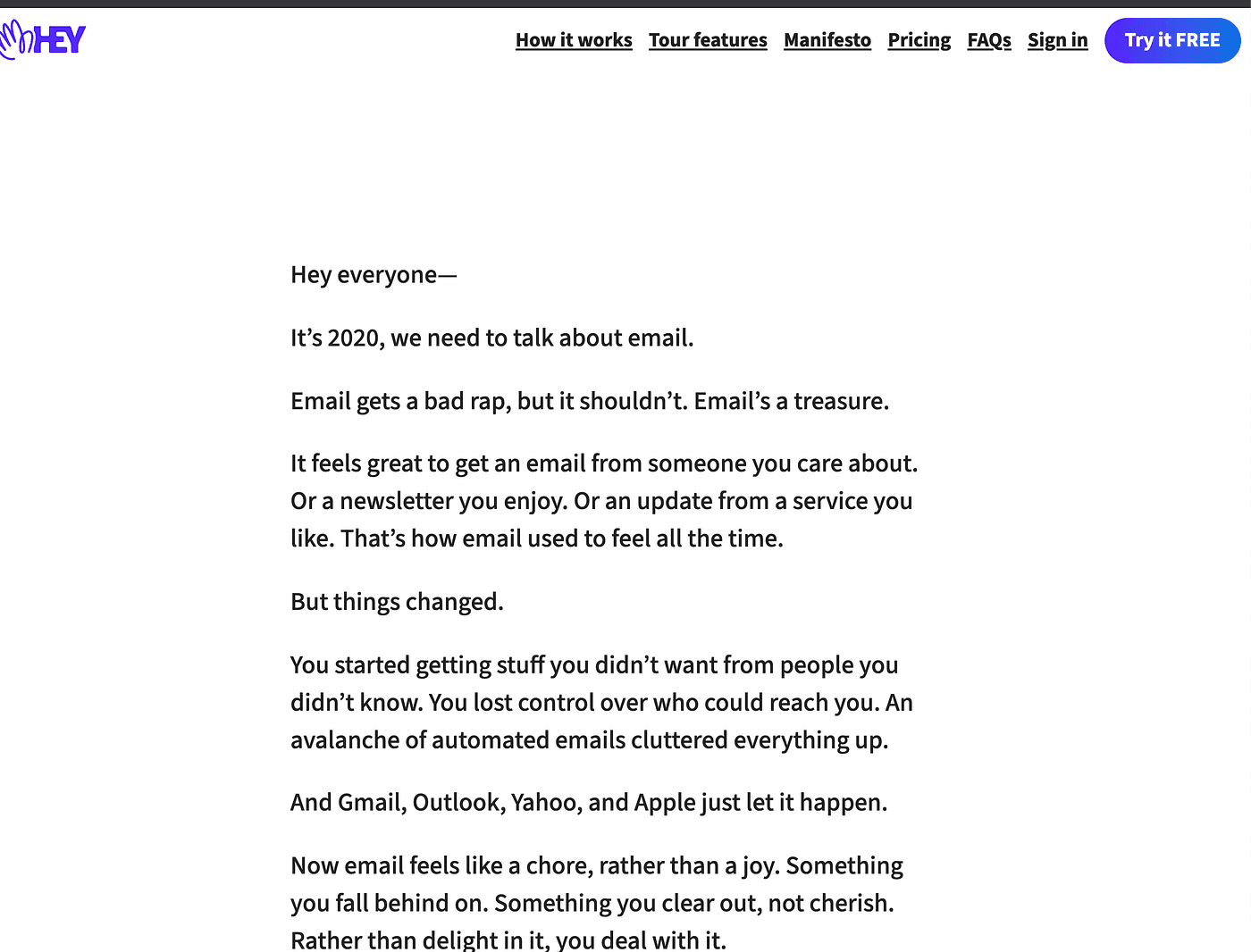 Hey.com Website V1