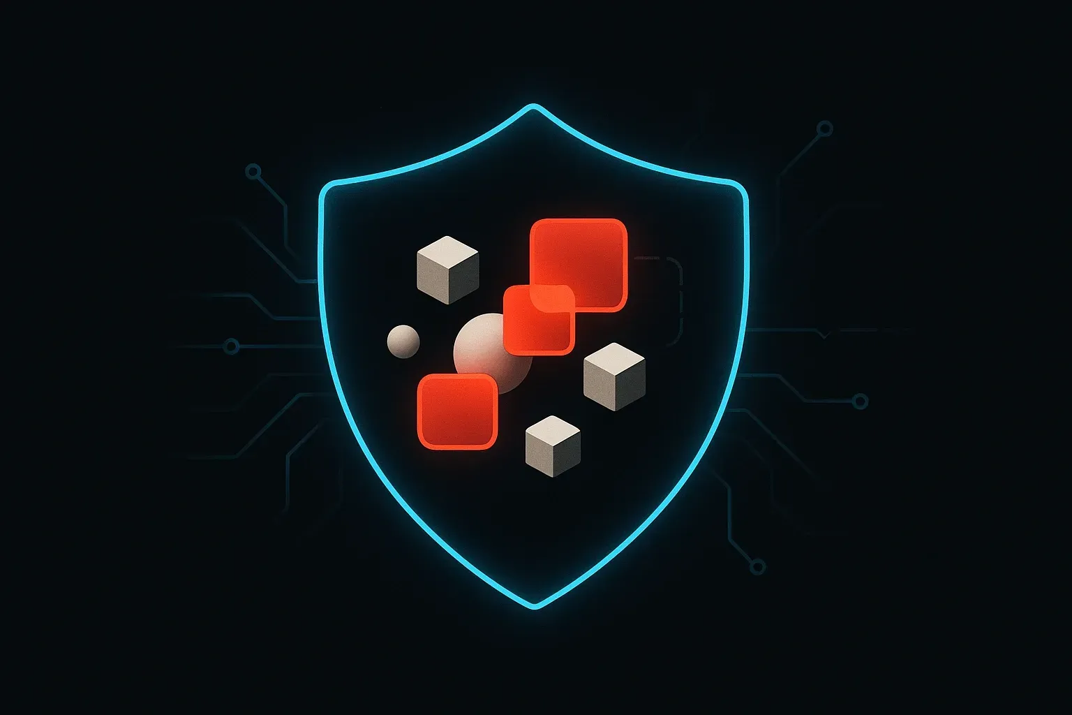Visual representation of software security and stability after launch, highlighting protection, updates, and risk prevention.