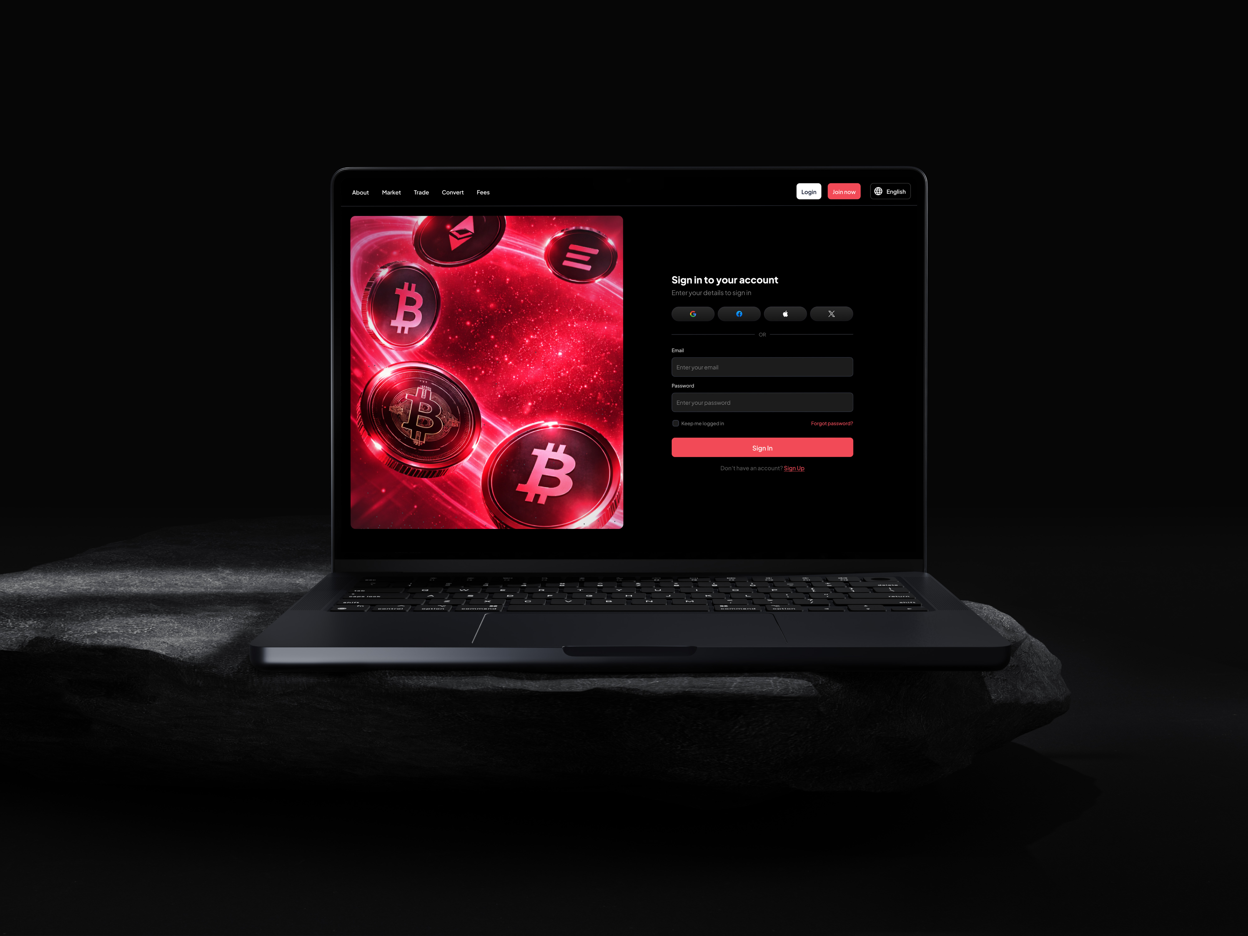 FinTech trading platform desktop